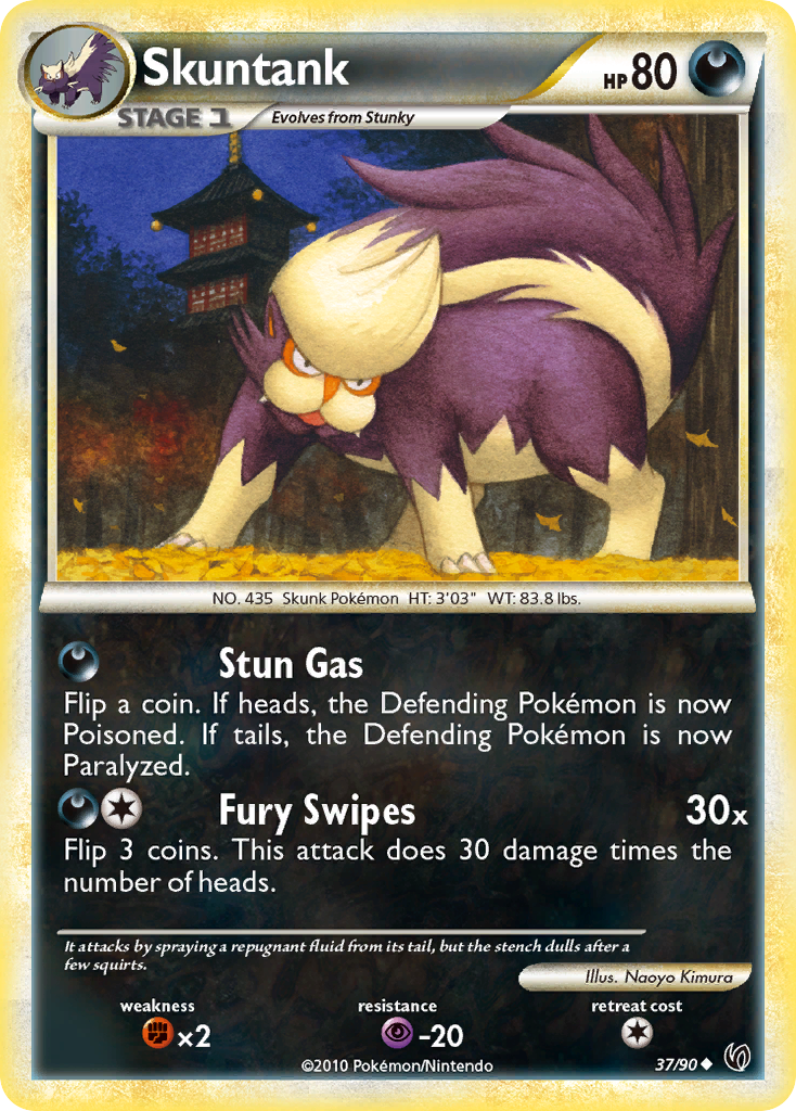 Skuntank (37/90) [HeartGold & SoulSilver: Undaunted] | Card Merchant Takapuna