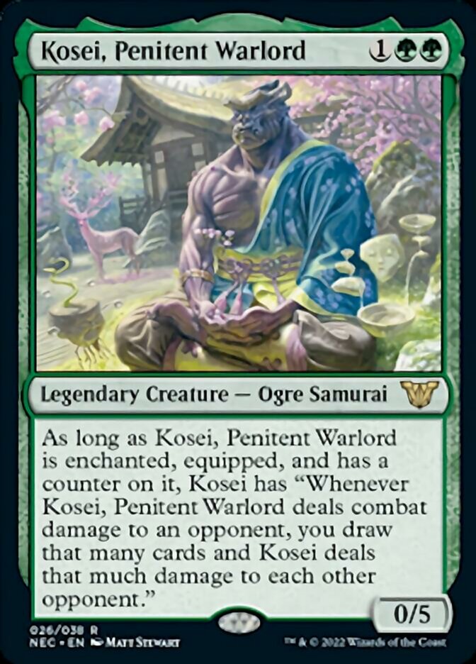 Kosei, Penitent Warlord [Kamigawa: Neon Dynasty Commander] | Card Merchant Takapuna