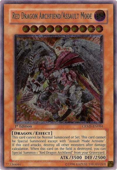 Red Dragon Archfiend/Assault Mode [CRMS-EN004] Ultimate Rare | Card Merchant Takapuna