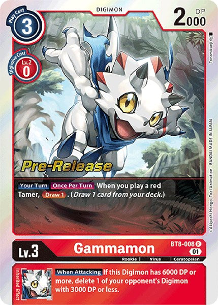 Gammamon [BT8-008] [New Awakening Pre-Release Cards] | Card Merchant Takapuna