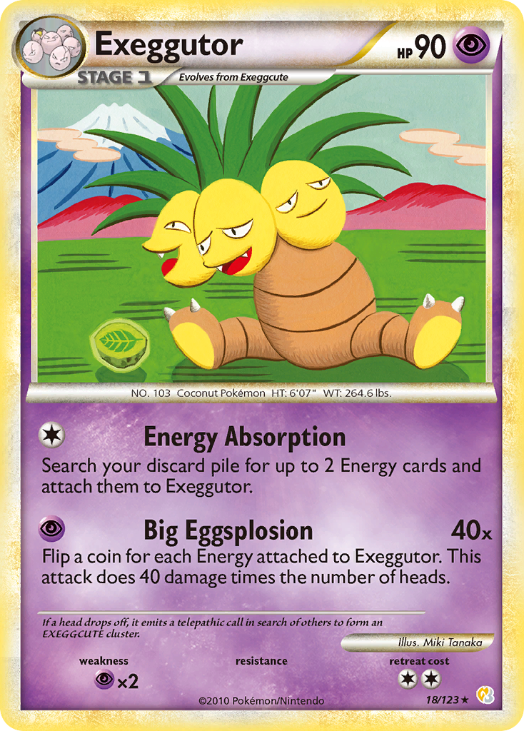 Exeggutor (18/123) [HeartGold & SoulSilver: Base Set] | Card Merchant Takapuna