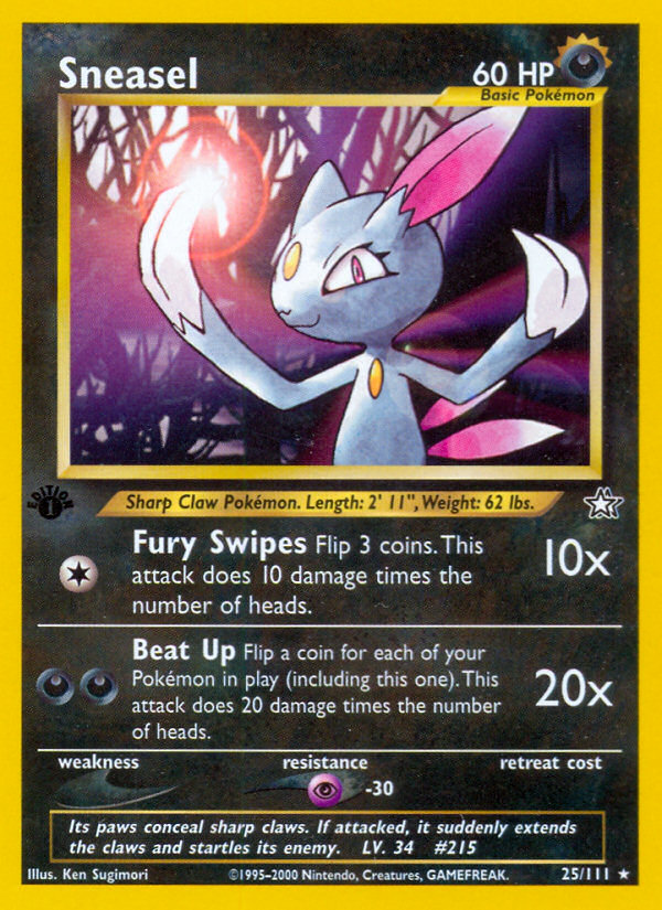 Sneasel (25/111) [Neo Genesis 1st Edition] | Card Merchant Takapuna