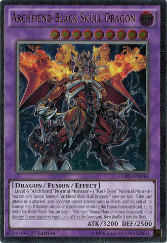 Archfiend Black Skull Dragon [CORE-EN048] Ultimate Rare | Card Merchant Takapuna