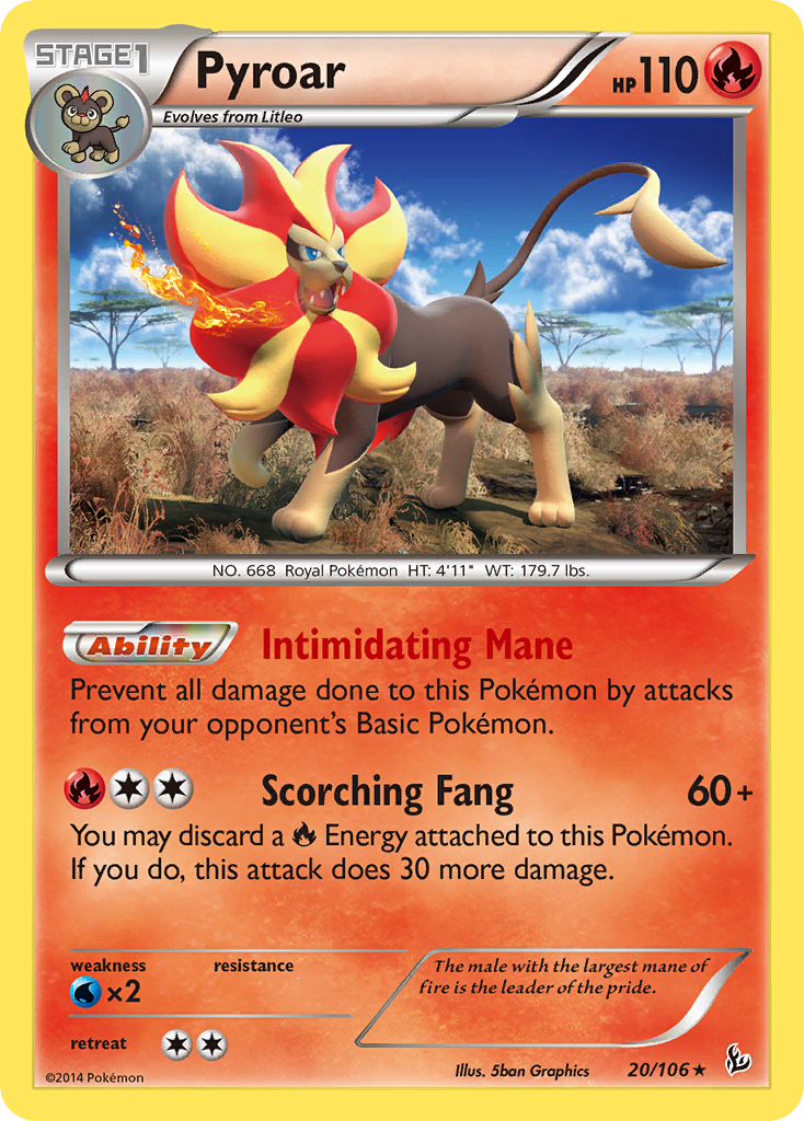 Pyroar (20/106) [XY: Flashfire] | Card Merchant Takapuna