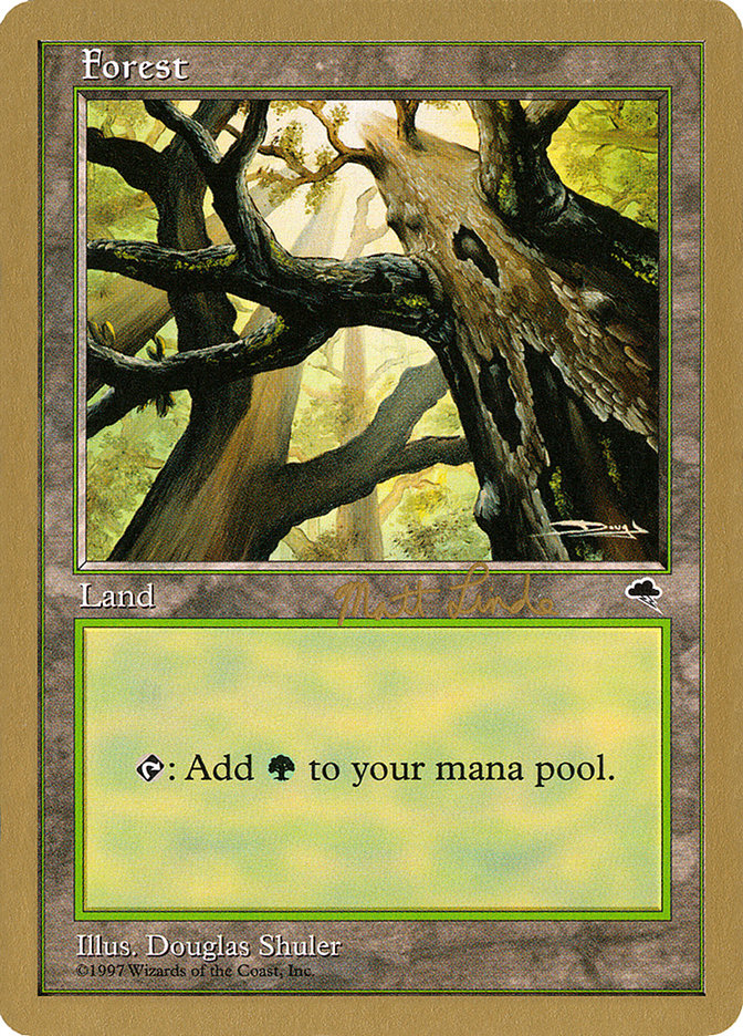 Forest (ml347a) (Matt Linde) [World Championship Decks 1999] | Card Merchant Takapuna