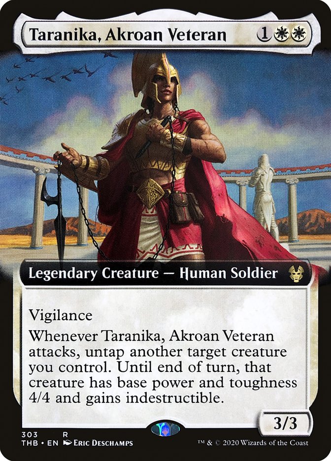 Taranika, Akroan Veteran (Extended Art) [Theros Beyond Death] | Card Merchant Takapuna