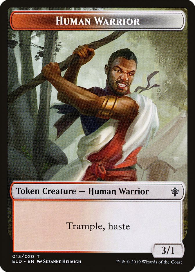 Human Warrior Token [Throne of Eldraine Tokens] | Card Merchant Takapuna