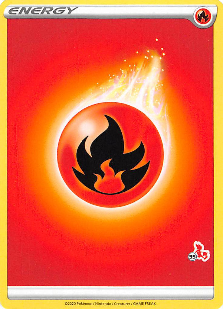 Fire Energy (Cinderace Stamp #35) [Battle Academy 2022] | Card Merchant Takapuna