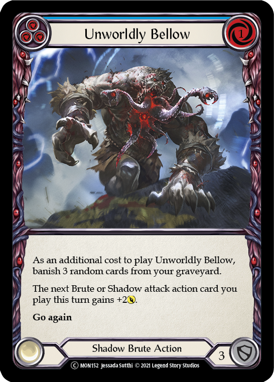 Unworldly Bellow (Blue) [U-MON152] (Monarch Unlimited)  Unlimited Normal | Card Merchant Takapuna