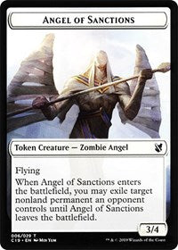 Angel of Sanctions // Horror Double-Sided Token [Commander 2019 Tokens] | Card Merchant Takapuna