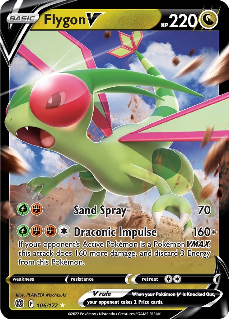 Flygon V (106/172) [Sword & Shield: Brilliant Stars] | Card Merchant Takapuna