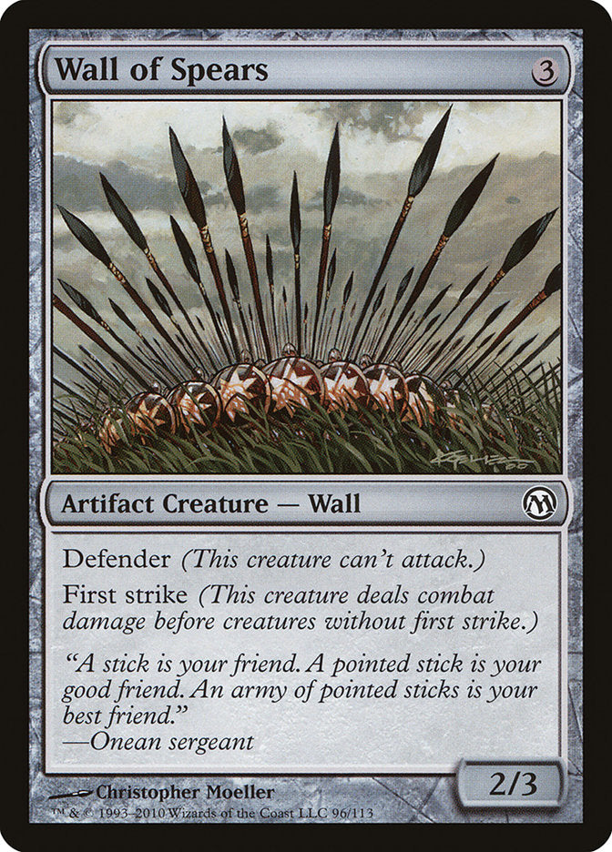 Wall of Spears [Duels of the Planeswalkers] | Card Merchant Takapuna