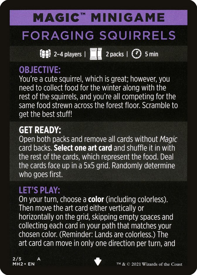 Foraging Squirrels (Magic Minigame) [Modern Horizons 2 Minigame] | Card Merchant Takapuna