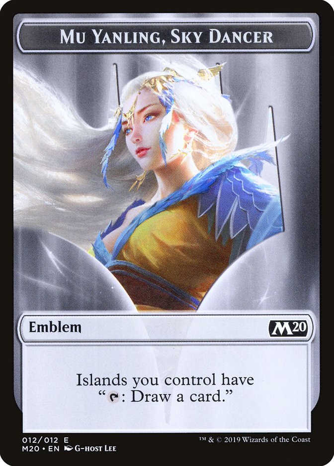 Mu Yanling, Sky Dancer Emblem [Core Set 2020 Tokens] | Card Merchant Takapuna