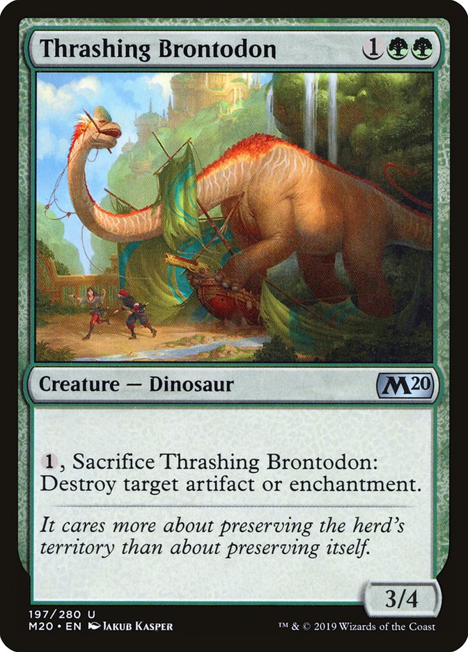 Thrashing Brontodon [Core Set 2020] | Card Merchant Takapuna