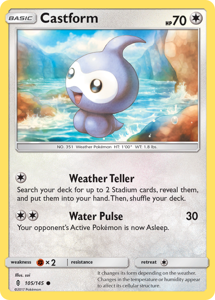 Castform (105/145) [Sun & Moon: Guardians Rising] | Card Merchant Takapuna