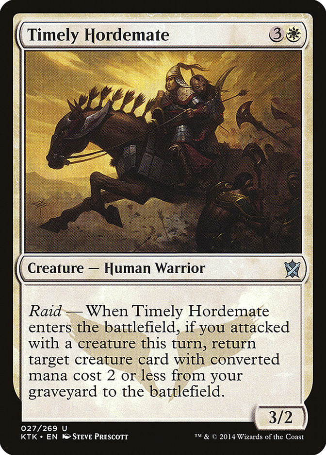 Timely Hordemate [Khans of Tarkir] | Card Merchant Takapuna