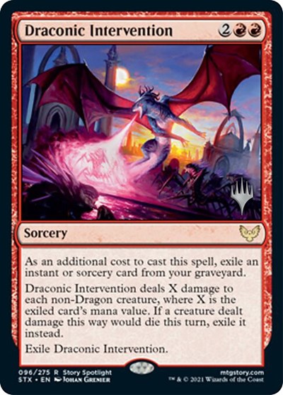 Draconic Intervention (Promo Pack) [Strixhaven: School of Mages Promos] | Card Merchant Takapuna