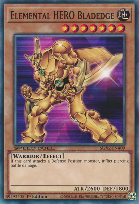 Elemental HERO Bladedge [SGX2-ENA09] Common | Card Merchant Takapuna