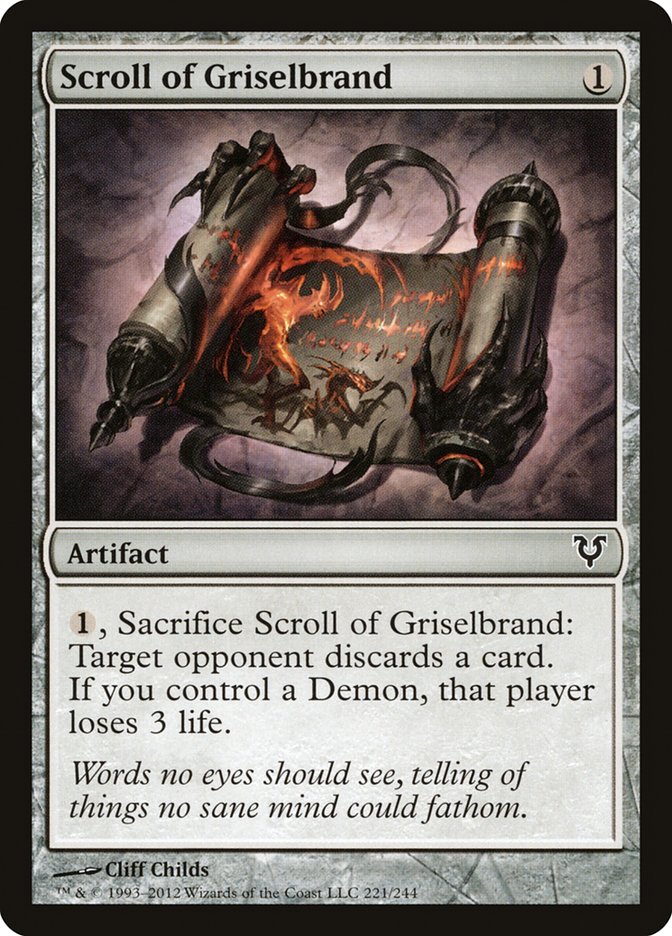 Scroll of Griselbrand [Avacyn Restored] | Card Merchant Takapuna