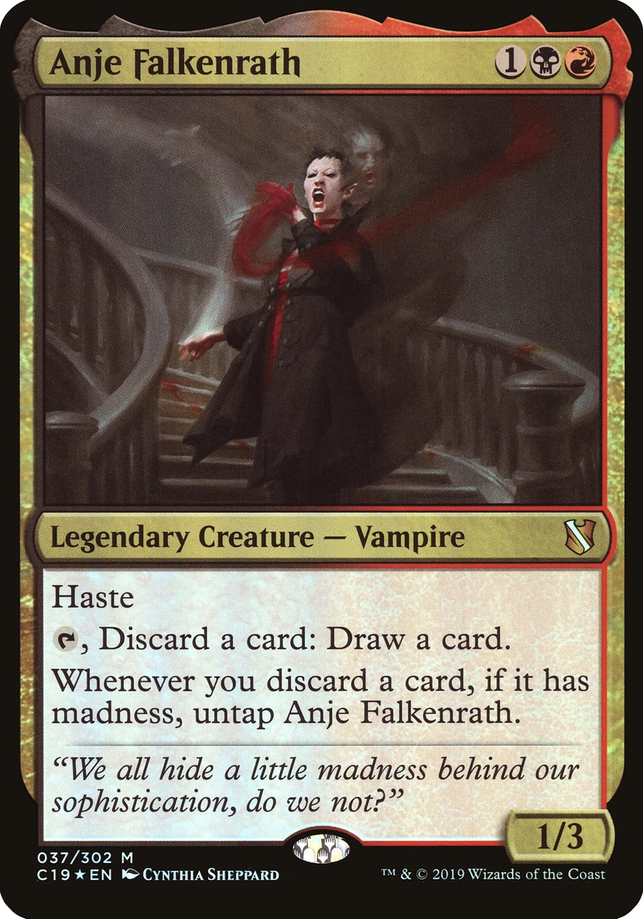 Anje Falkenrath (Oversized) [Commander 2019 Oversized] | Card Merchant Takapuna