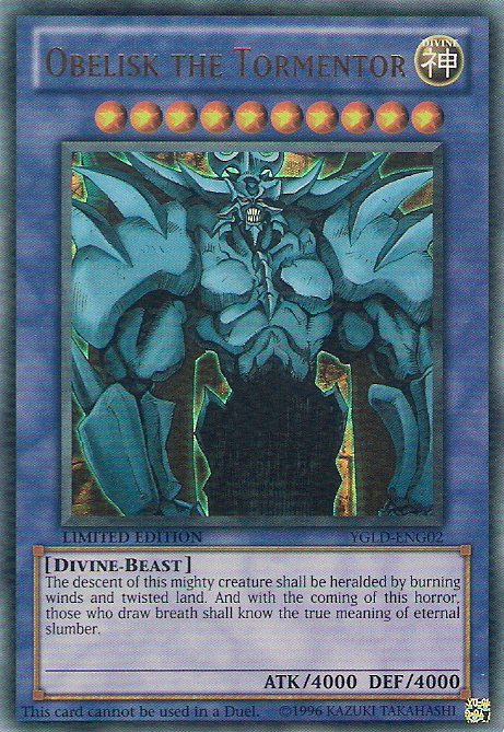 Obelisk the Tormentor [YGLD-ENG02] Ultra Rare | Card Merchant Takapuna