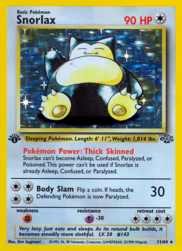 Snorlax (11/64) [Jungle 1st Edition] | Card Merchant Takapuna