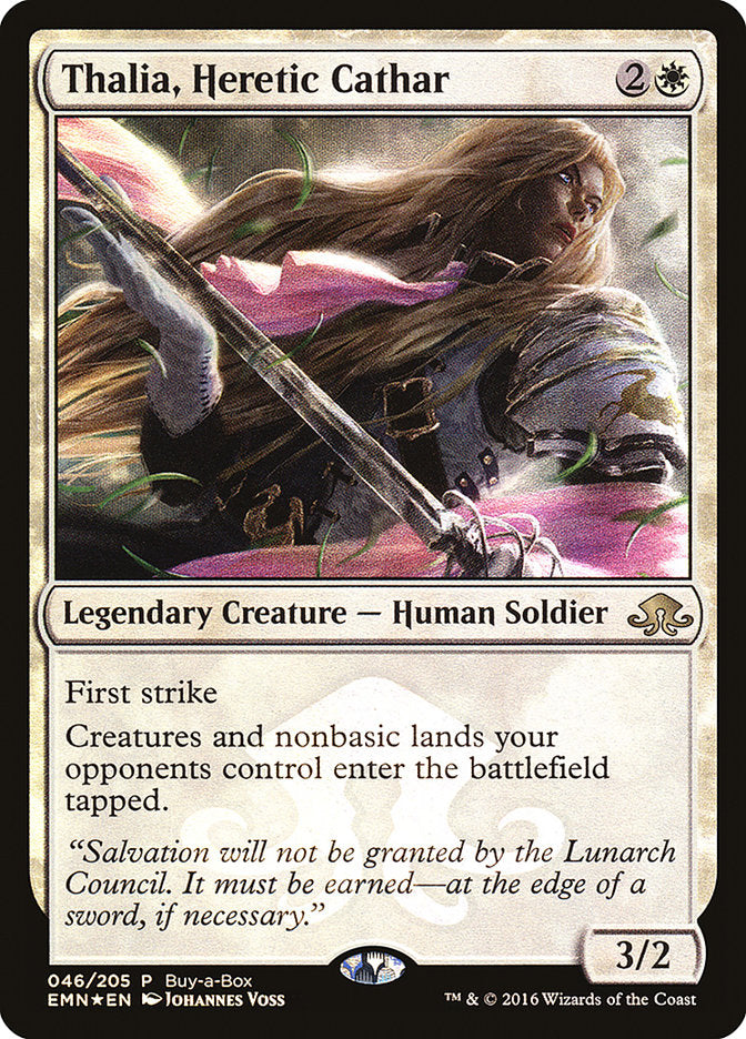 Thalia, Heretic Cathar (Buy-A-Box) [Eldritch Moon Promos] | Card Merchant Takapuna