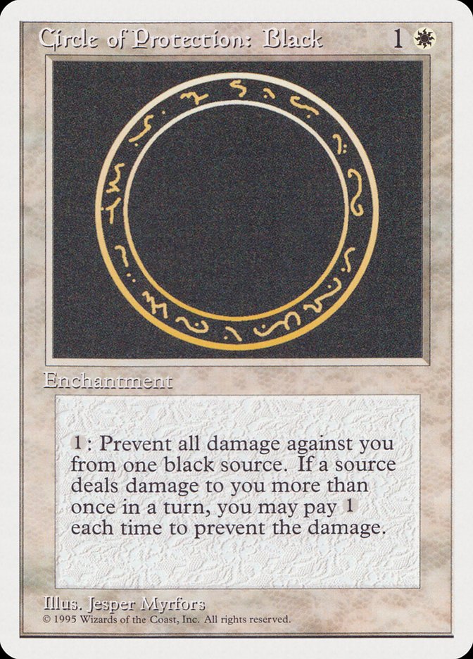 Circle of Protection: Black [Rivals Quick Start Set] | Card Merchant Takapuna