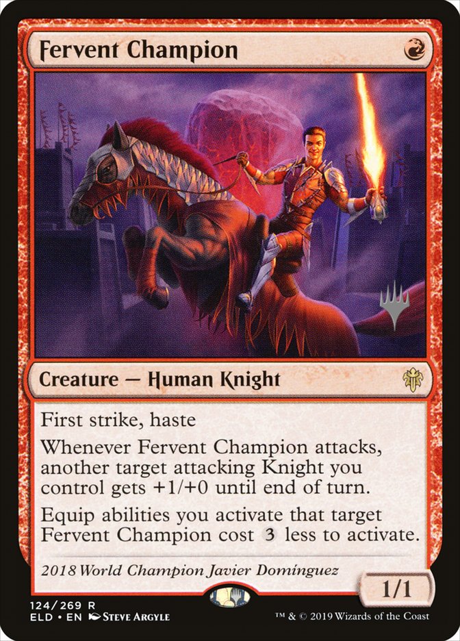 Fervent Champion (Promo Pack) [Throne of Eldraine Promos] | Card Merchant Takapuna