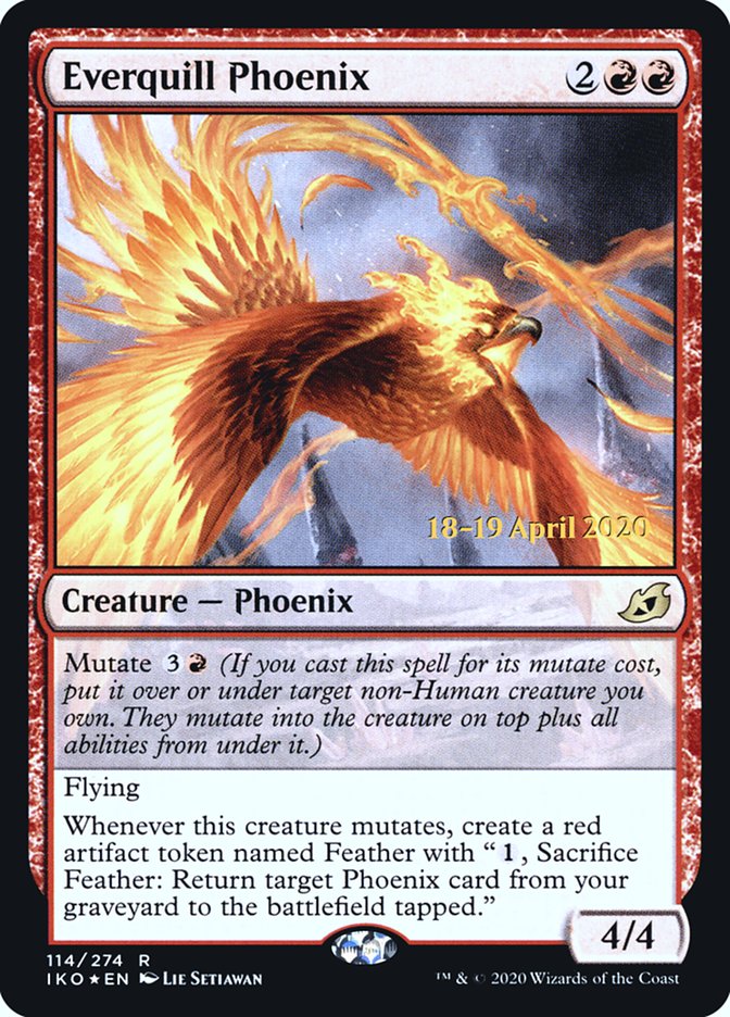 Everquill Phoenix [Ikoria: Lair of Behemoths Prerelease Promos] | Card Merchant Takapuna