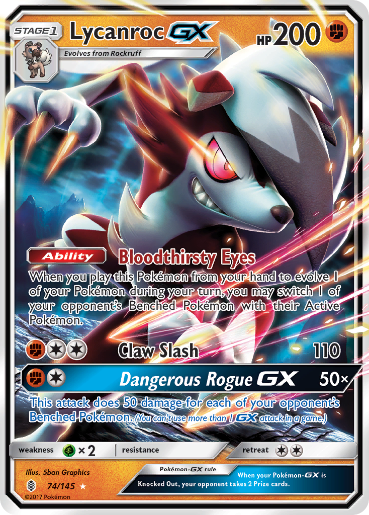 Lycanroc GX (74/145) [Sun & Moon: Guardians Rising] | Card Merchant Takapuna