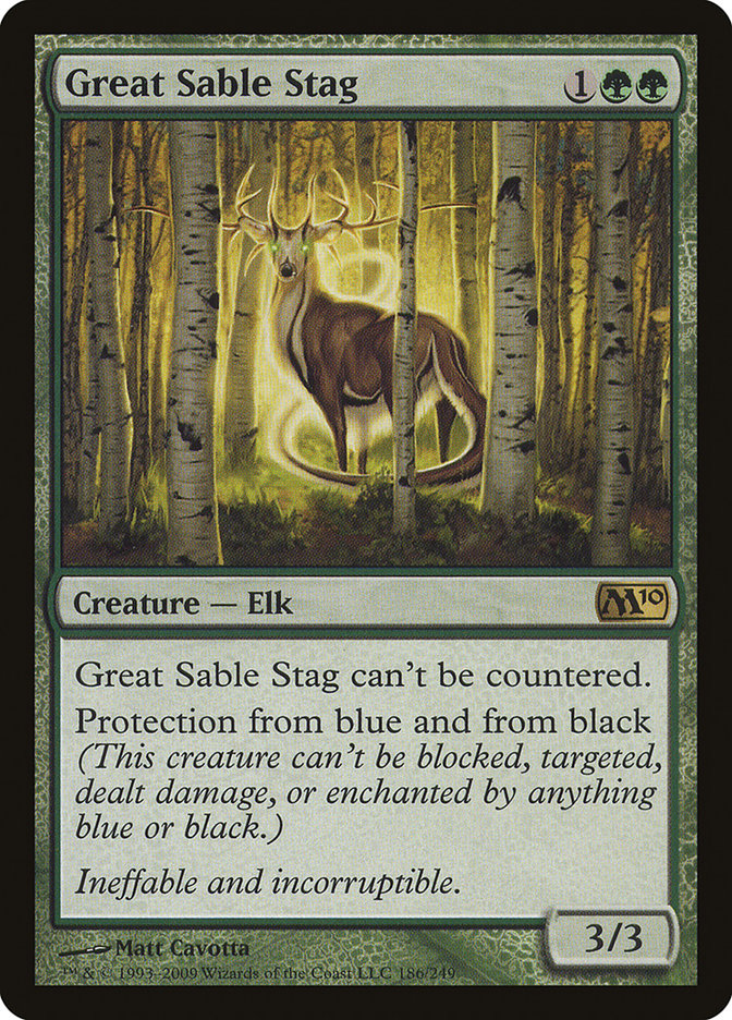 Great Sable Stag [Magic 2010] | Card Merchant Takapuna