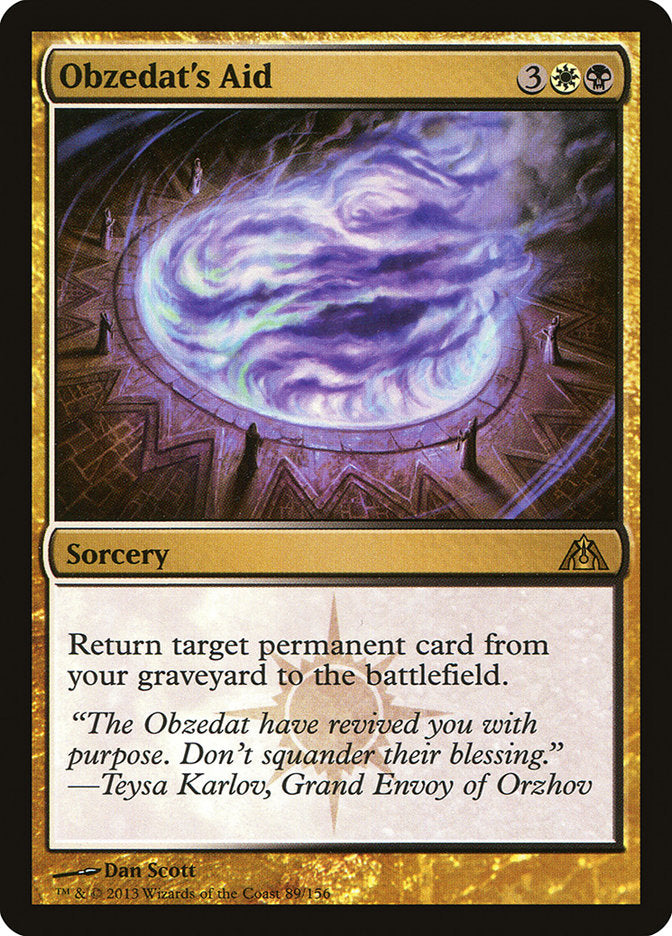 Obzedat's Aid [Dragon's Maze] | Card Merchant Takapuna