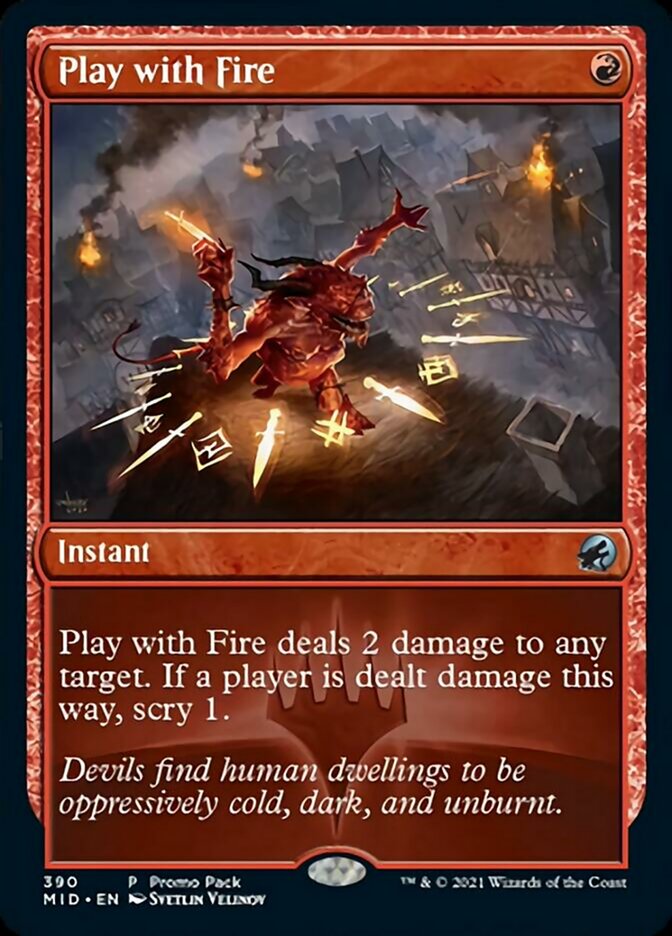 Play with Fire (Promo Pack) [Innistrad: Midnight Hunt Promos] | Card Merchant Takapuna