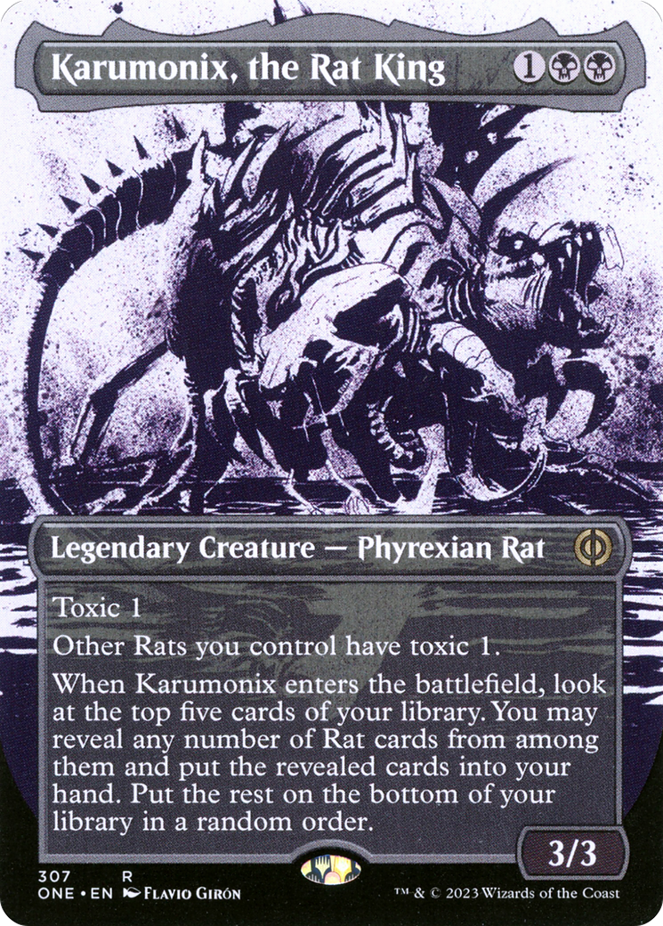 Karumonix, the Rat King (Borderless Ichor) [Phyrexia: All Will Be One] | Card Merchant Takapuna