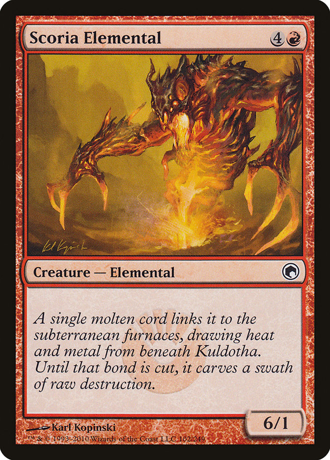 Scoria Elemental [Scars of Mirrodin] | Card Merchant Takapuna