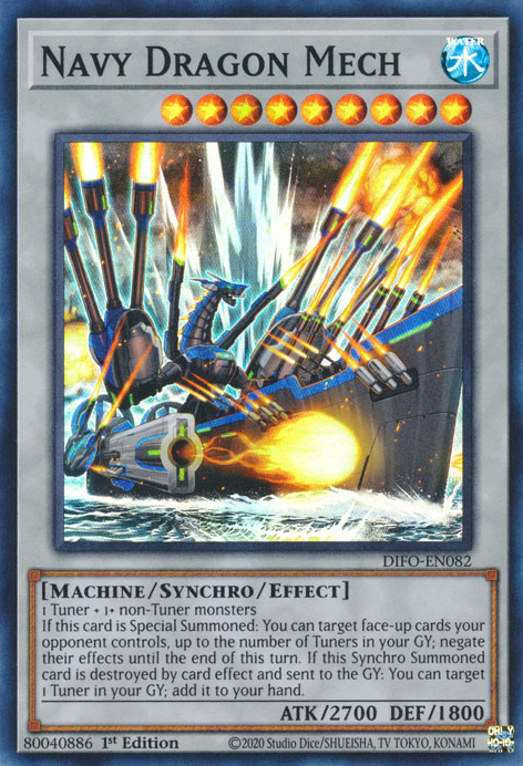 Navy Dragon Mech [DIFO-EN082] Super Rare | Card Merchant Takapuna