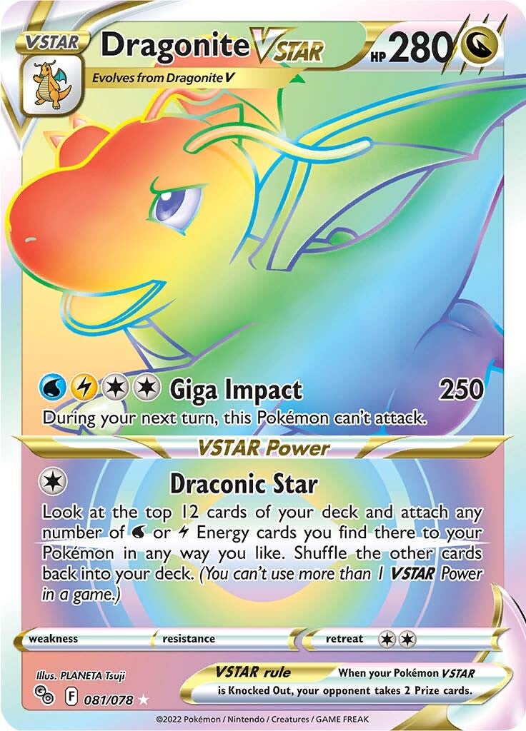 Dragonite VSTAR (081/078) [Pokémon GO] | Card Merchant Takapuna