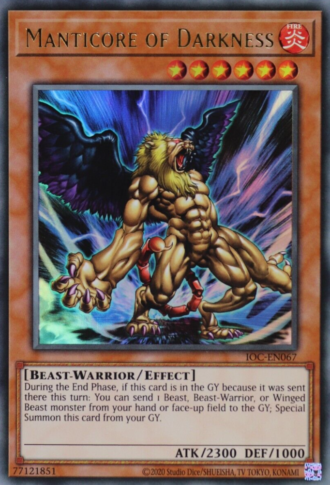 Manticore of Darkness (25th Anniversary) [IOC-EN067] Ultra Rare | Card Merchant Takapuna