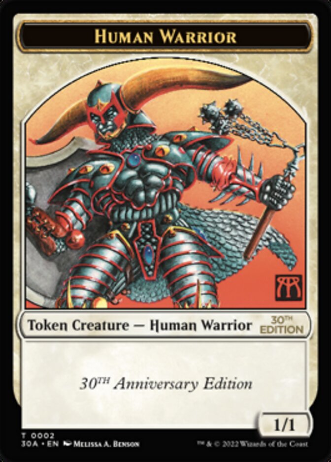 Human Warrior Token [30th Anniversary Tokens] | Card Merchant Takapuna