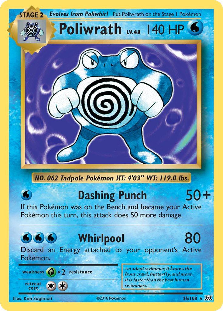 Poliwrath (25/108) (Theme Deck Exclusive) [XY: Evolutions] | Card Merchant Takapuna