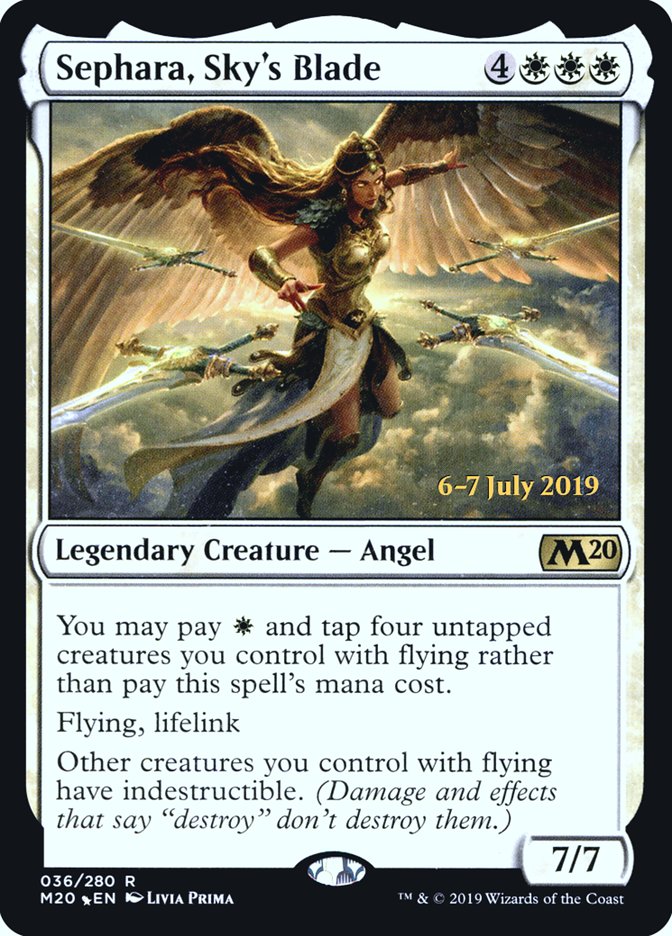 Sephara, Sky's Blade [Core Set 2020 Prerelease Promos] | Card Merchant Takapuna