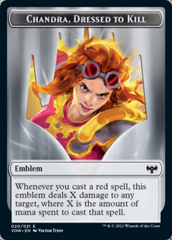 Chandra, Dressed to Kill Emblem [Innistrad: Crimson Vow Tokens] | Card Merchant Takapuna