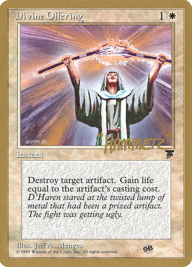 Divine Offering (Shawn "Hammer" Regnier) (SB) [Pro Tour Collector Set] | Card Merchant Takapuna