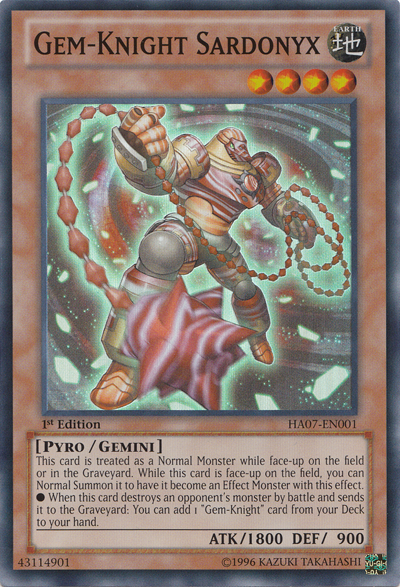 Gem-Knight Sardonyx [HA07-EN001] Super Rare | Card Merchant Takapuna