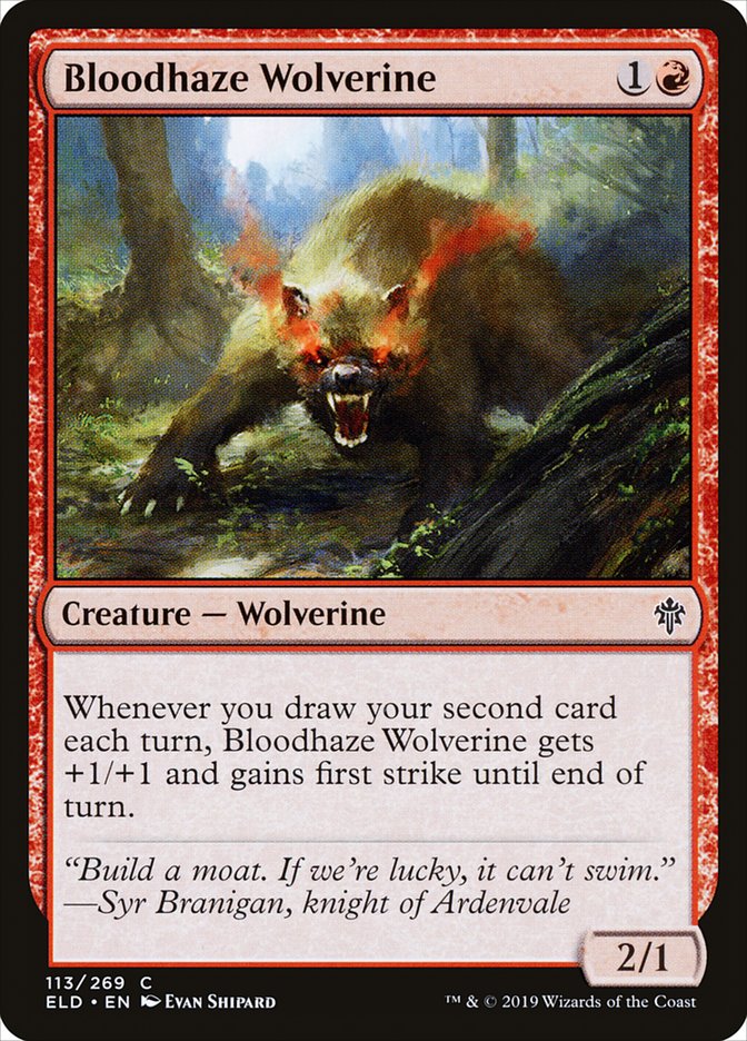 Bloodhaze Wolverine [Throne of Eldraine] | Card Merchant Takapuna