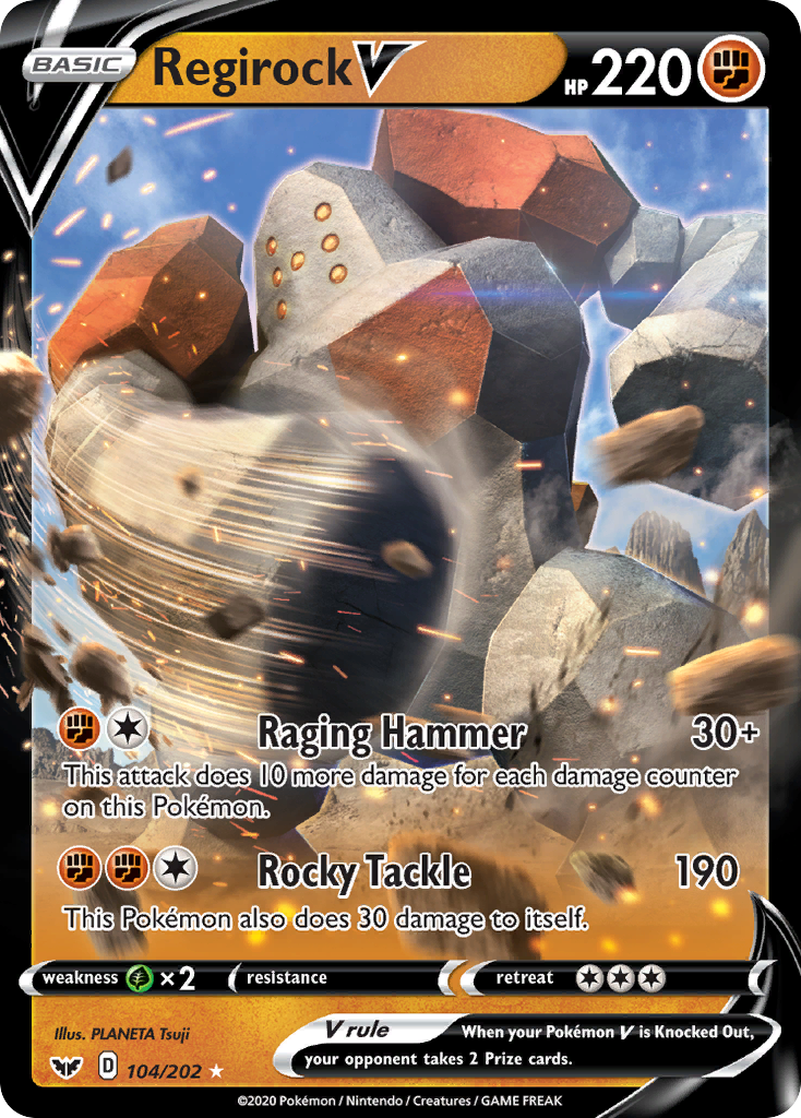 Regirock V (104/202) [Sword & Shield: Base Set] | Card Merchant Takapuna