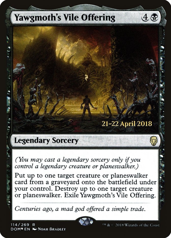 Yawgmoth's Vile Offering [Dominaria Prerelease Promos] | Card Merchant Takapuna