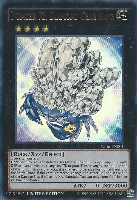 Number 52: Diamond Crab King [YZ06-EN001] Ultra Rare | Card Merchant Takapuna